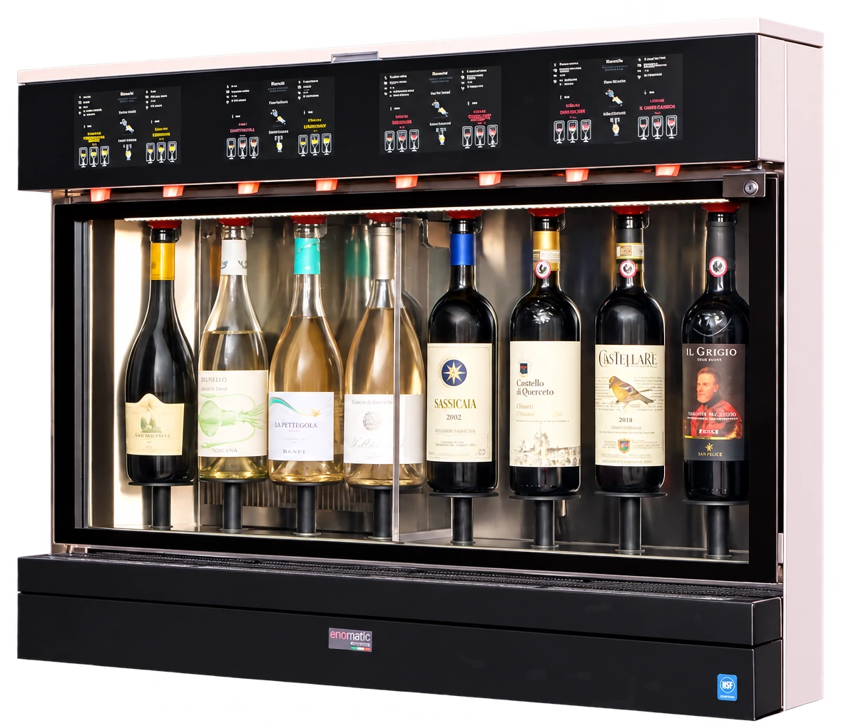 Enomatic — Shop Our Systems (EN-US) 8 Unica BlackCharm 8/r wine dispenser